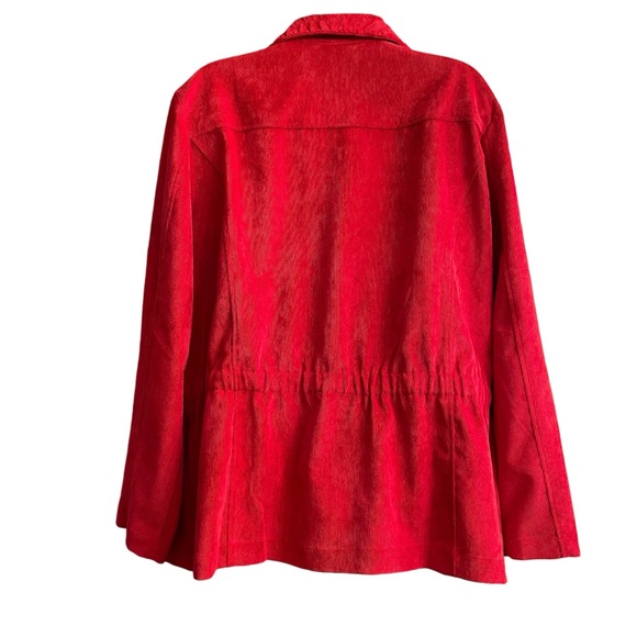 Christopher & Banks Women’s Lightweight Corduroy Jacket Zip Up Sz XL Colour Red - Picture 3 of 17